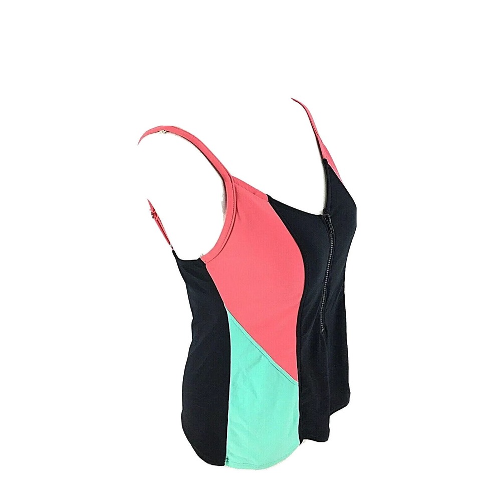 MagicSuit Womens Dive In Lindsay Top Sz 8 US 10 UK Tankini Top Separate 1/2 Zip - Picture 3 of 10
